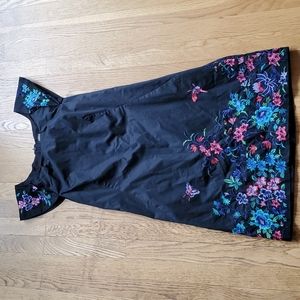 OASIS LBD embroidered floral dress 6